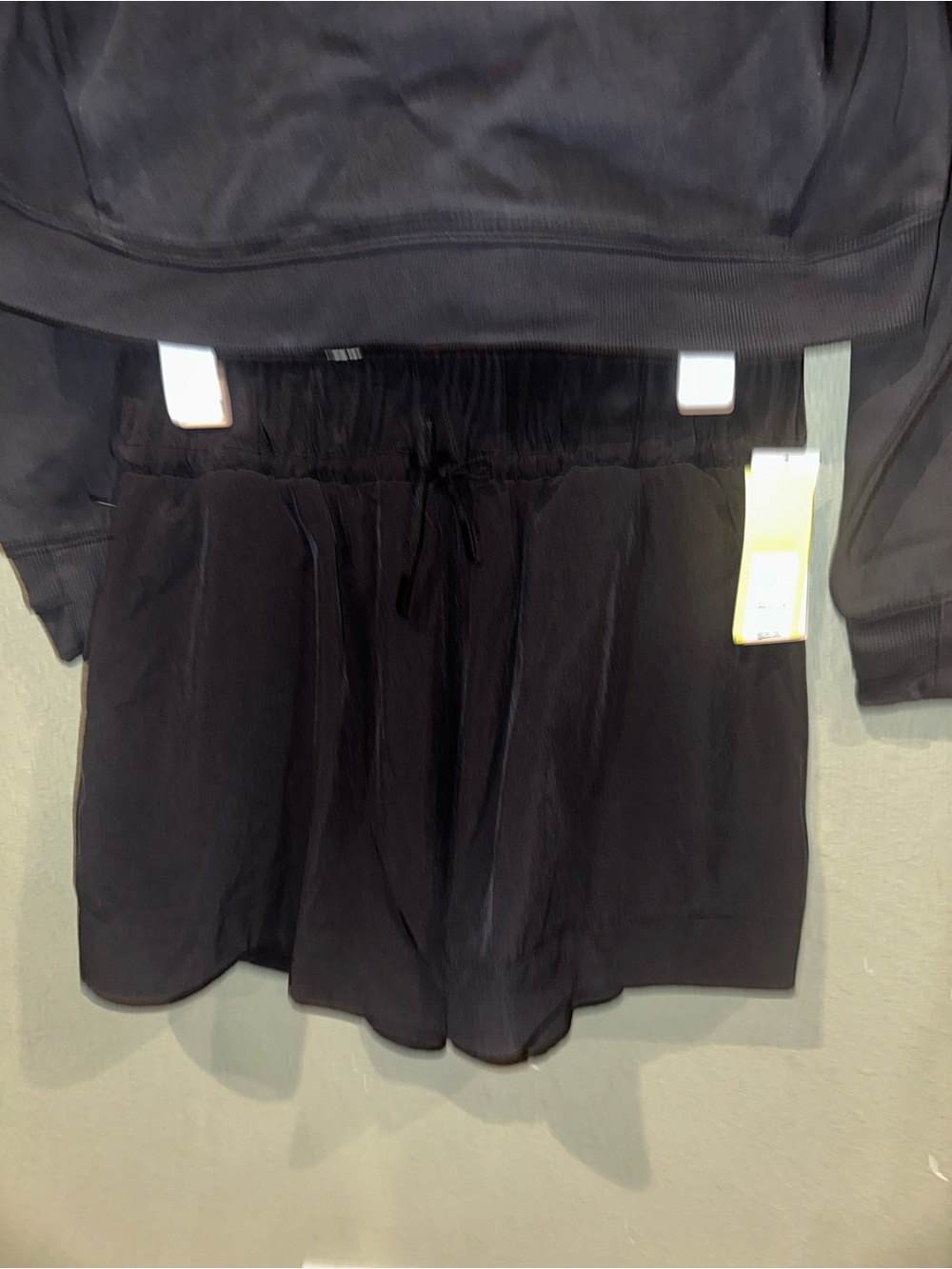all in motion Black Half-Zip Pullover Sweatshirt and all in motion shorts - Picture 3 of 7